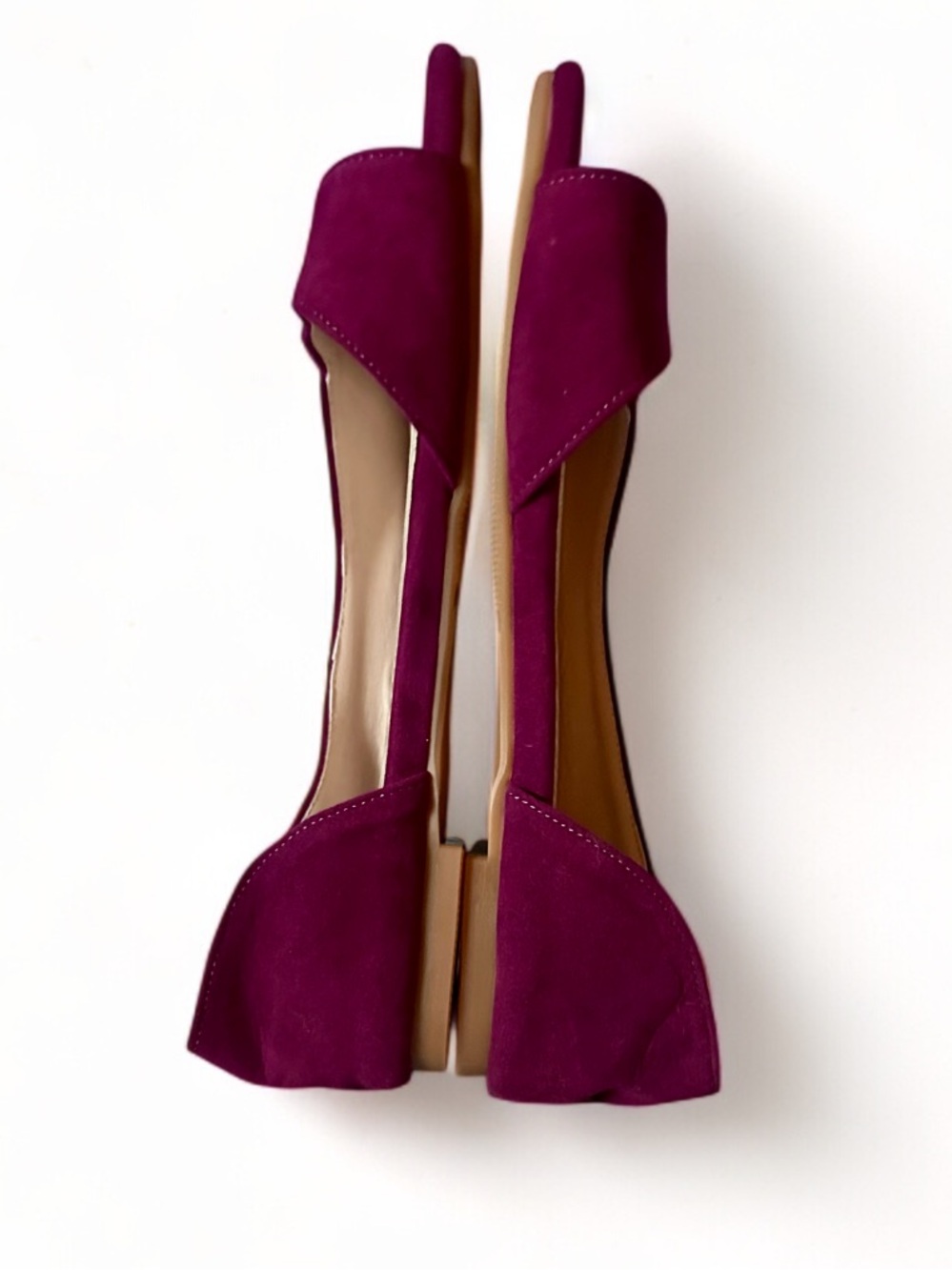 Women’s Open-Toe Slingback Flats in Plum - Picture 11 of 13